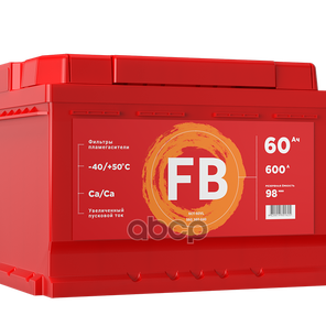 Аккумулятор FB Standart 60 А/ч обратный R+ 242x175x190 L2 EN 600 А