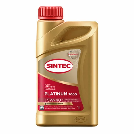 Масло моторное Sintec Platinum 7000 5W-40 A3/B4 синтетика 1л 600138